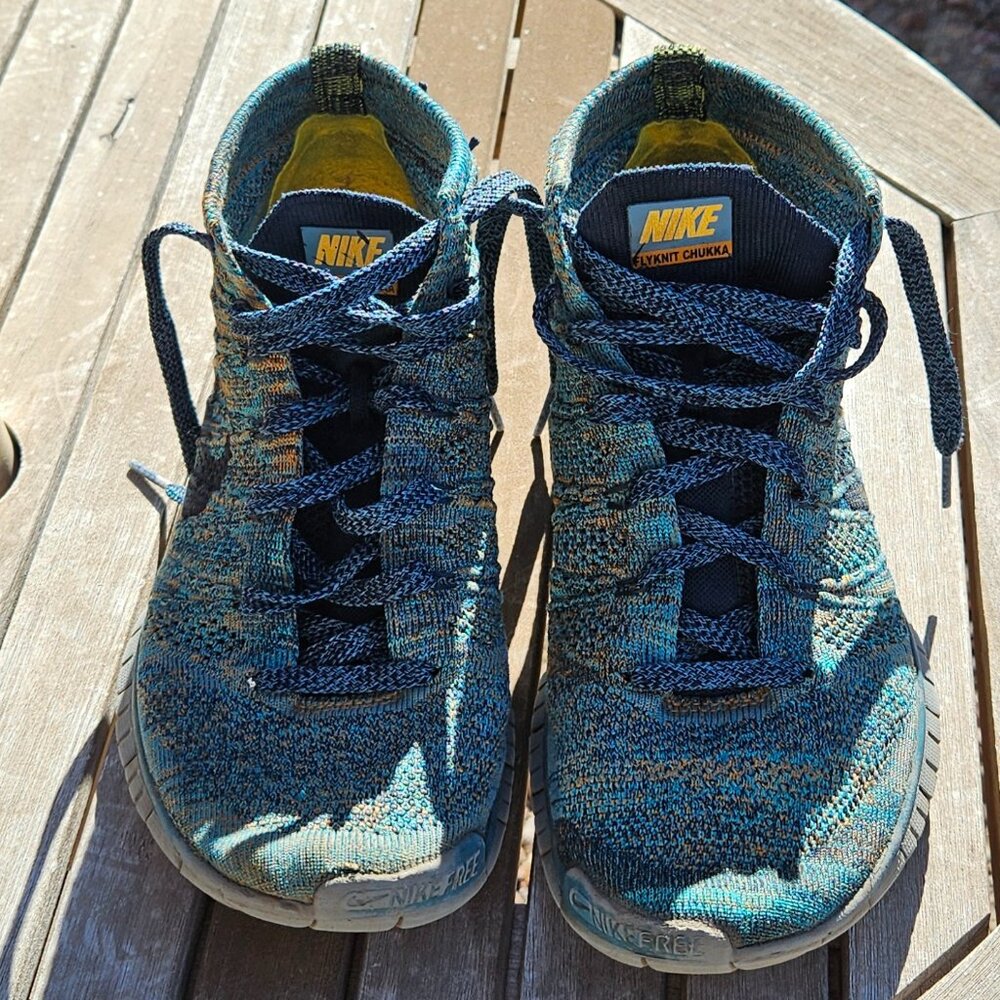 Nike Free Flyknit Chukka Mineral Teal Men running shoes, size 8